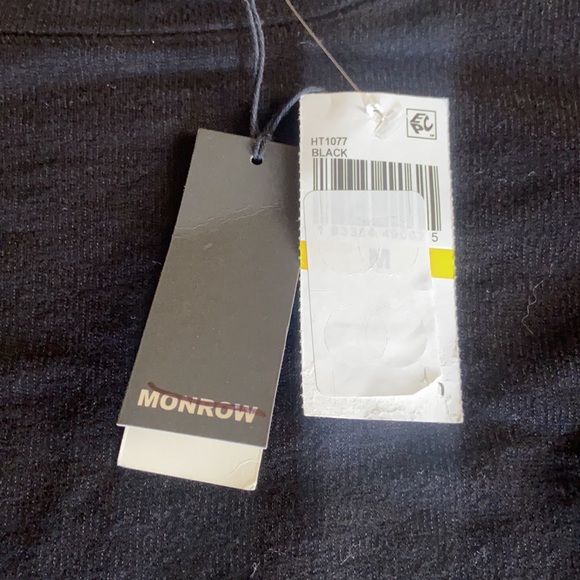 Monrow Piped Super Soft Sweatshirt, Black Sz M **NWT** - Picture 6 of 8
